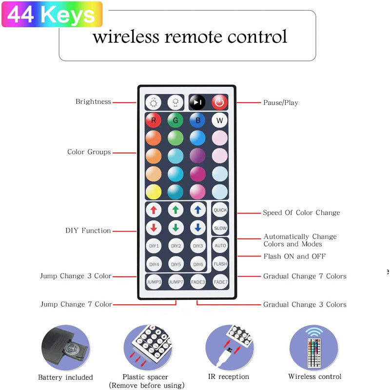 LED Strip Lights Lamp 5050 RGB Flexible Tape Diode